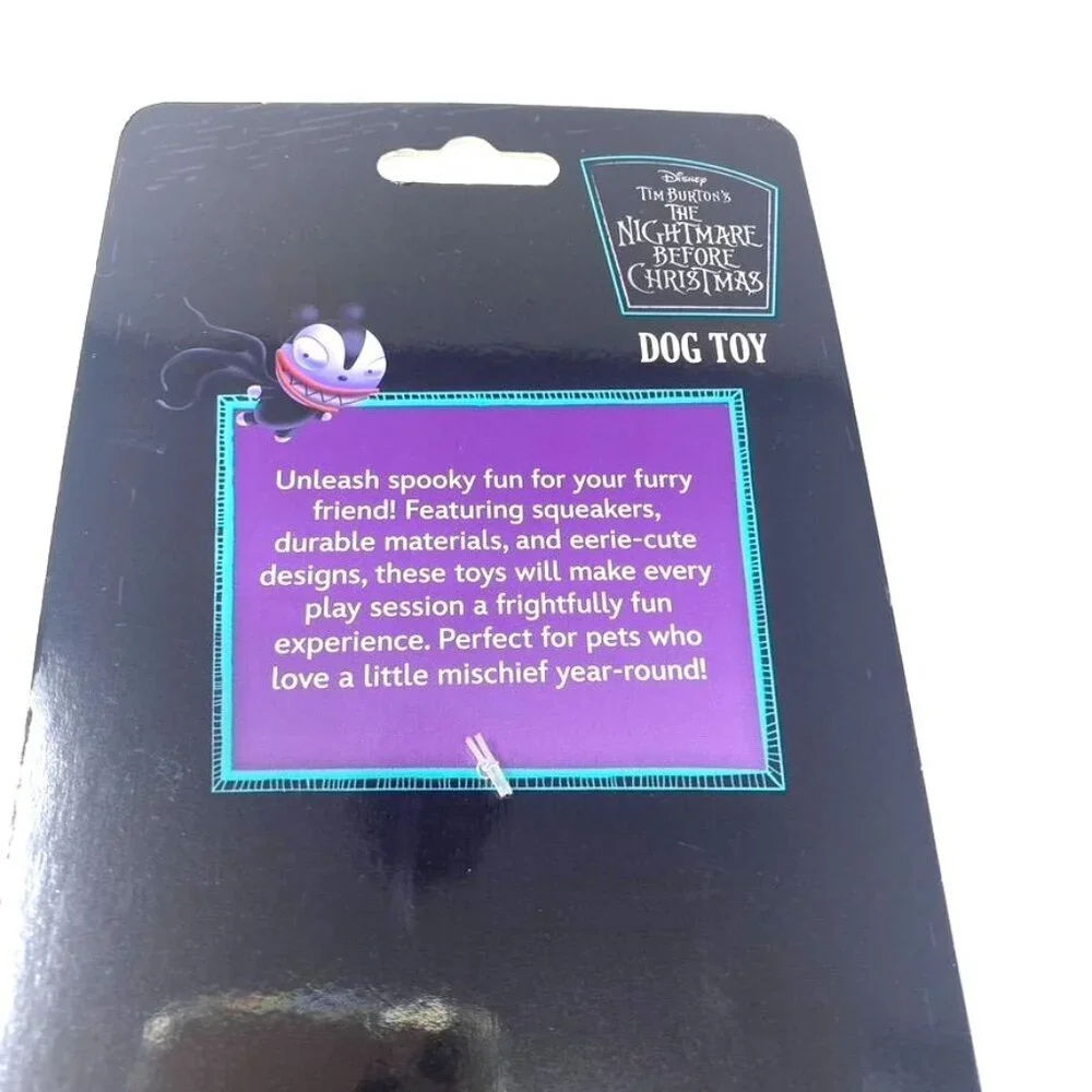 Disney Nightmare Before Christmas Jack Skellington Plush Squeaker Dog Toy Black